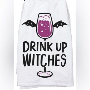 Primitives by Kathy Drink Up Witches Kitchen Towel, New